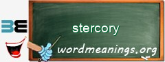 WordMeaning blackboard for stercory